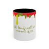WickerStudio Joyful Moments Accent Coffee Mug, Happy Hour Cup, Relaxation Mug, Cozy Drinkware, Gift for Coffee Lovers