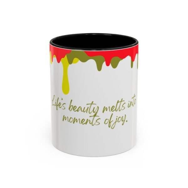 WickerStudio Joyful Moments Accent Coffee Mug, Happy Hour Cup, Relaxation Mug, Cozy Drinkware, Gift for Coffee Lovers