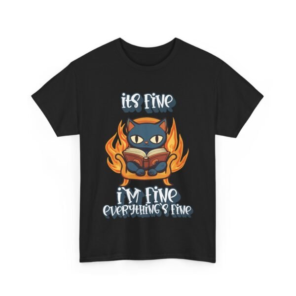 WickerStudio Its Fine, Everything Fine Unisex Tee, Animal Lover Gift, Cute Animal Graphic Shirt, Bookworm Tee - Image 7