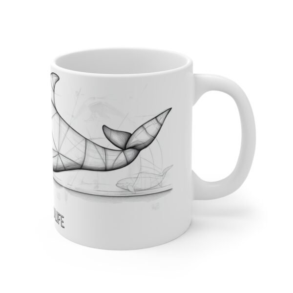 WickerStudio save wildlife concept mug, Dolphin, coffee cup, nature conservation, wildlife lover gift - Image 3