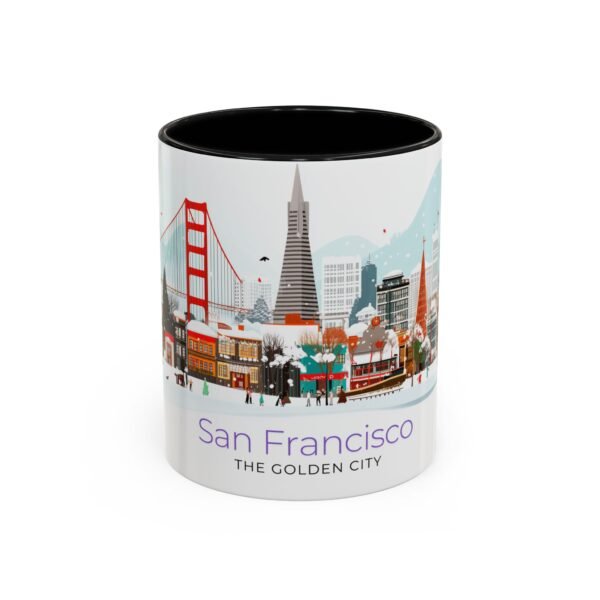 WickerStudio San Francisco The Golden City Design, California Travel Souvenir Cup, Ceramic Tea Mug, Gift for Traveler,