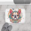 Wicker Studio Funny French Bull Dog Bath Mat, Cute Puppy Bathroom Rug, Dog Lover Gift, Animal Print Washable Mat - Image 4