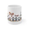 Halloween Trick or Treat Mug 11oz - Spooky Season Coffee Cup, Costume Party Drinkware, Witch Brew Tea Mug, Pumpkin Spice