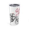 WickerStudio Santa On Extreme Bike Tumbler, Christmas Tumbler, Holiday Drinkware, Festive Christmas Gift, Bike Lover