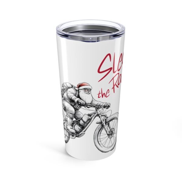 WickerStudio Santa On Extreme Bike Tumbler, Christmas Tumbler, Holiday Drinkware, Festive Christmas Gift, Bike Lover