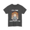 WickerStudio Cat Calmly Calmly Reading Surrounded By Fire Unisex Tee, Kitten Lover Gift, Cute Animal Graphic Shirt - Image 19