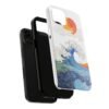 Wickerstudio Tsunami and Sun iPhone 15 Case, Ocean Wave Phone Cover, Protective Phone Case, Water Sun Cellphone Case - Image 4
