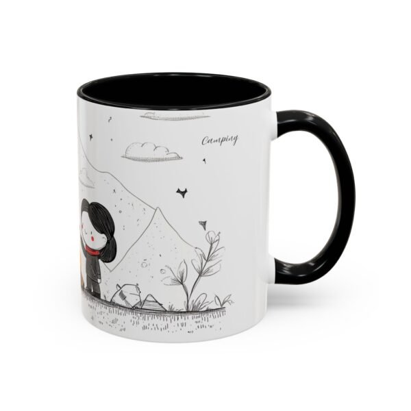 WickerStudio Duet Lover Mug, Campfire Camping Ceramic Coffee Cup, Outdoor Adventure, Campsite Enthusiast Mug, Romantic Mug. - Image 2