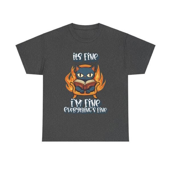 WickerStudio Its Fine, Everything Fine Unisex Tee, Animal Lover Gift, Cute Animal Graphic Shirt, Bookworm Tee - Image 21