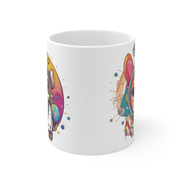 Bull Dog Astronaut Mug, Space Pup Coffee Cup, Cute Animal Lover Gift, Funny Pet Tea Mug, Bull Dog in Space Design