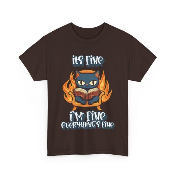 WickerStudio Its Fine, Everything Fine Unisex Tee, Animal Lover Gift, Cute Animal Graphic Shirt, Bookworm Tee - Image 11