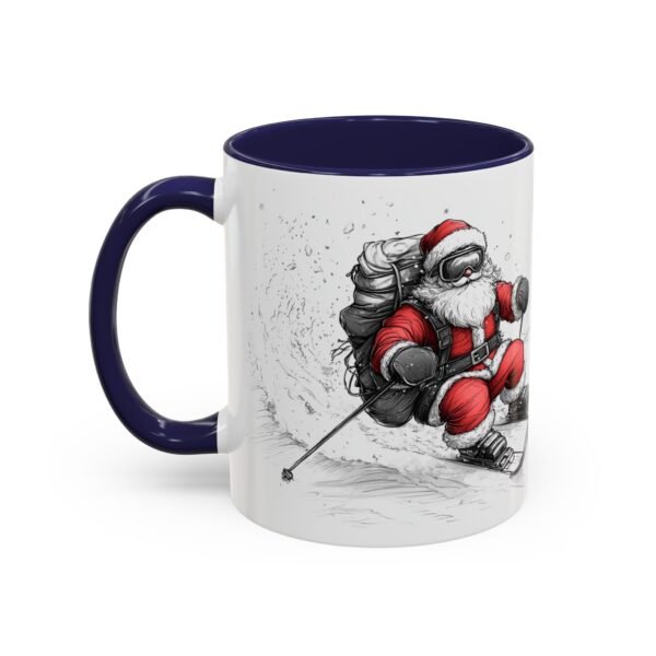 WickerStudio Santa is on his way, Ice Cross Downhill Christmas Mug, Holiday Mug, Festive Mug, Santa Mug - Image 7