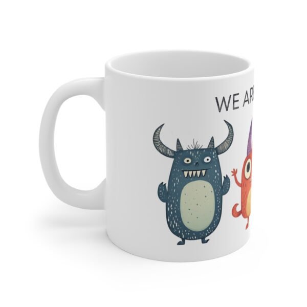 WickerStudio Funny Four Monster Cute Coffee Cup, Halloween Novelty Tea Mug, Unique Kitchen Decor - Image 2