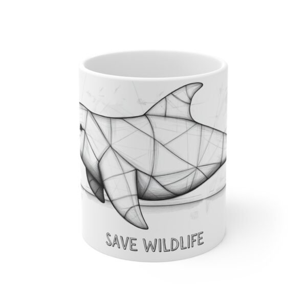 WickerStudio save wildlife concept mug, Dolphin, coffee cup, nature conservation, wildlife lover gift
