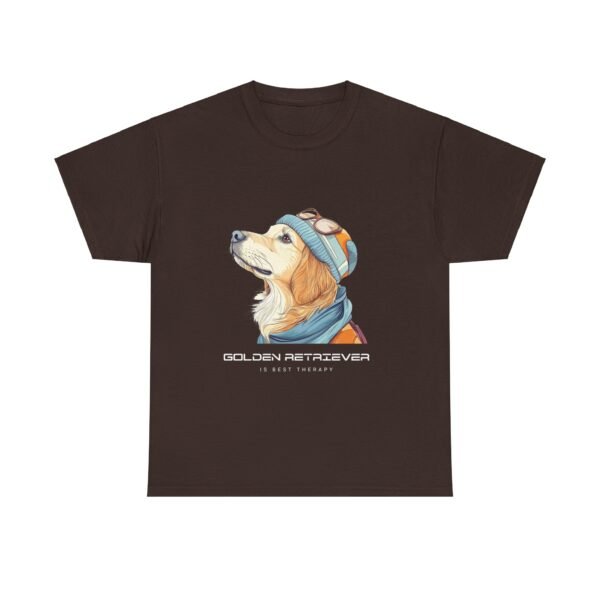 WickerStudio Golden Retriever Therapy Tee, Dog Lover Gift, Comfortable Cotton Shirt, Animal Therapy Top, Golden Owner Gift