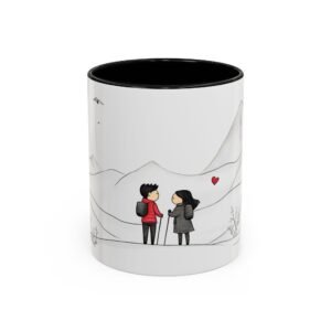 WickerStudio Duet Lover Trekking Coffee Cup, Adventure Travel Tea Mug, Romantic Gift