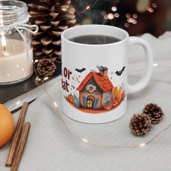 Halloween Trick or Treat Mug 11oz - Spooky Season, Costume Party Drinkware, Halloween Lover - Image 4