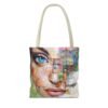 WickerStudio Stylish Woman Face Tote Bag - Personalized Name , Shopping Bag, Shoulder Bag, - Image 14