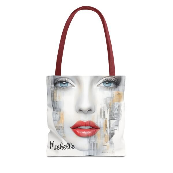 WickerStudio Stylish Woman Personalized Name Tote Bag, Shopping Bag, Shoulder Bag, - Image 5