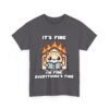 WickerStudio Cat Calmly Calmly Reading Surrounded By Fire Unisex Tee, Kitten Lover Gift, Cute Animal Graphic Shirt - Image 23