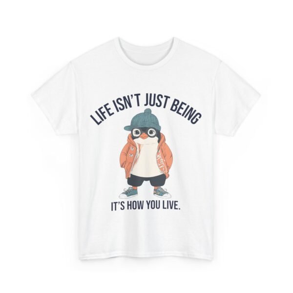WickerStudio Motivation Penguin T-Shirt, Unisex Tee, Motivational Graphic Shirt, Inspirational Top, Courage Quote - Image 3