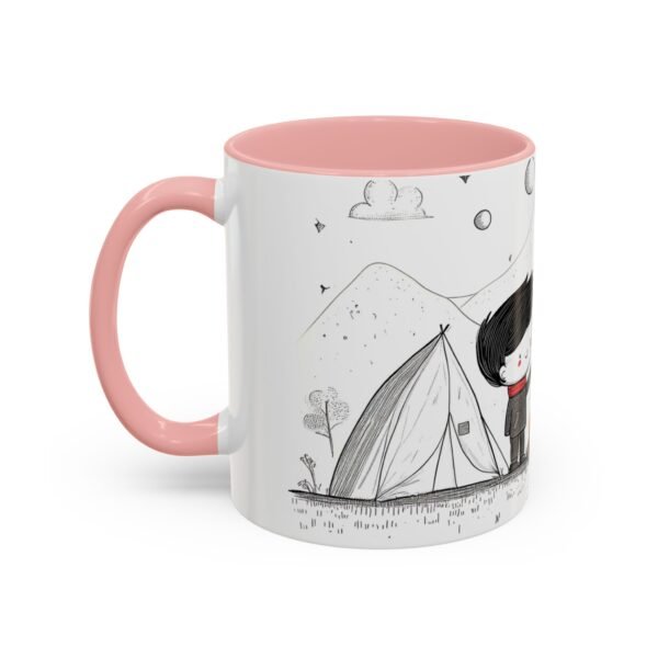 WickerStudio Duet Lover Mug, Campfire Camping Ceramic Coffee Cup, Outdoor Adventure, Campsite Enthusiast Mug, Romantic Mug. - Image 11