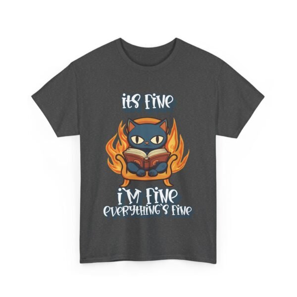 WickerStudio Its Fine, Everything Fine Unisex Tee, Animal Lover Gift, Cute Animal Graphic Shirt, Bookworm Tee - Image 23