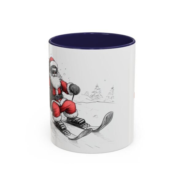 WickerStudio Santa is on his way, Ice Cross Downhill Christmas Mug, Holiday Mug, Festive Mug, Santa Mug - Image 5