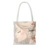 WickerStudio Beautiful Woman Face Tote Bag - Personalized Name , Shopping Bag, Shoulder Bag, - Image 10