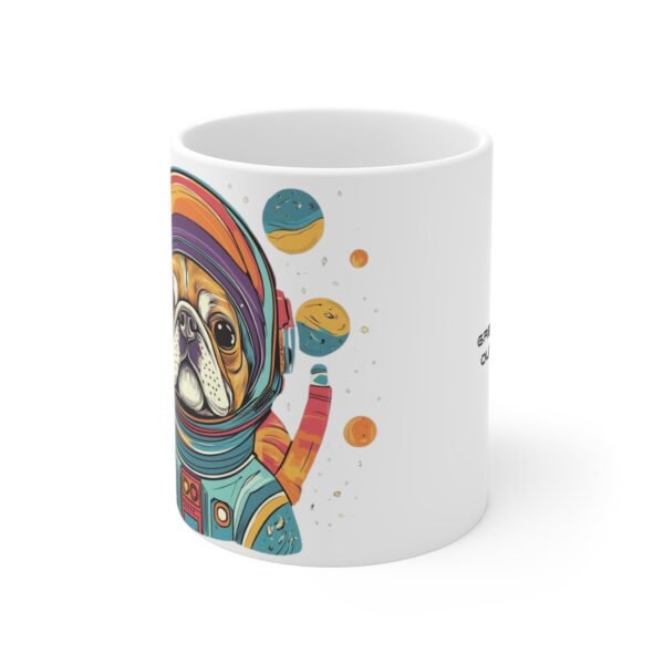 WickerStudio Bull Dog Astronaut, Bull dog Lover Gift, Funny Pet Tea Mug, French bull dog mug