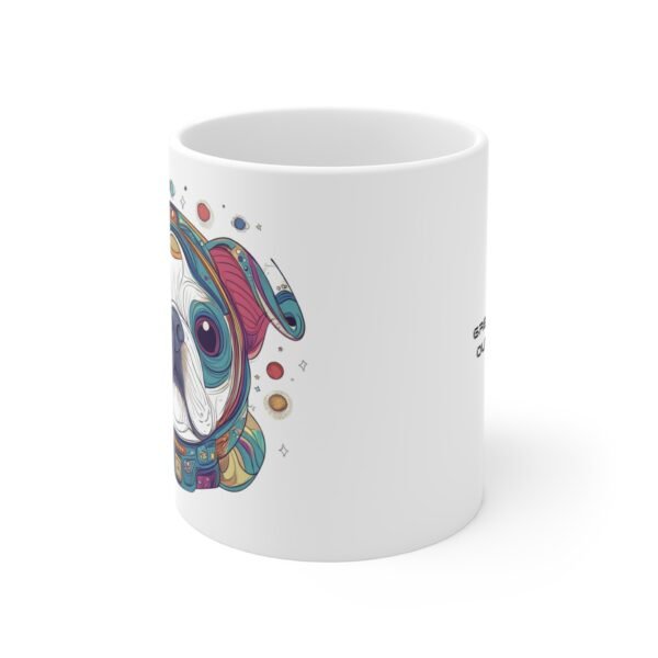 WickerStudio Bull Dog Astronaut Greeting you, Dog Lover Gift, Funny Bull dog Mug