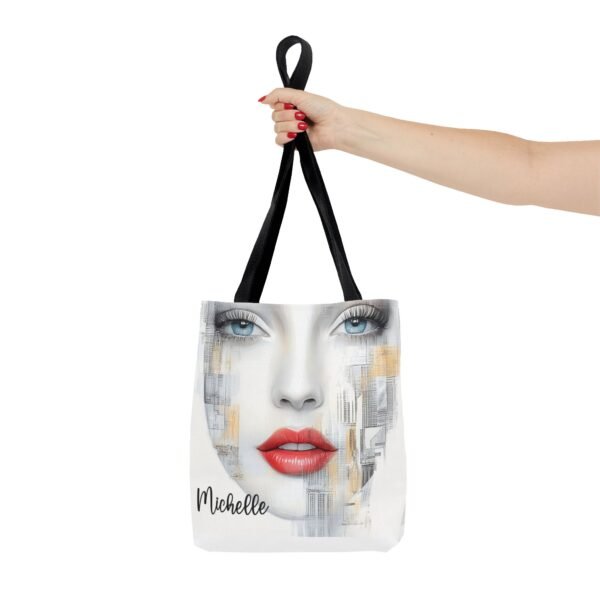 WickerStudio Stylish Woman Personalized Name Tote Bag, Shopping Bag, Shoulder Bag, - Image 4