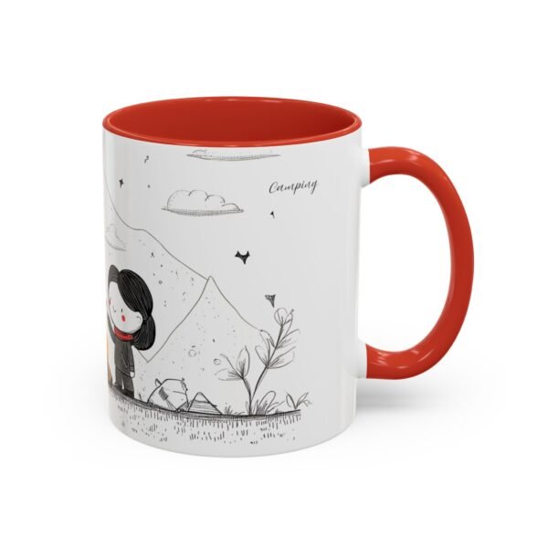 WickerStudio Duet Lover Mug, Campfire Camping Ceramic Coffee Cup, Outdoor Adventure, Campsite Enthusiast Mug, Romantic Mug. - Image 14
