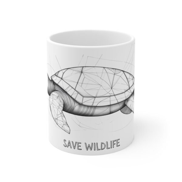 WickerStudio save wildlife concept mug, Turtle, coffee cup, nature conservation, wildlife lover gift