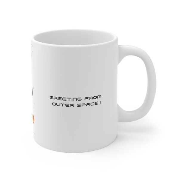 WickerStudio Bull Dog Astronaut, Greeting form outer space, Cute Animal Lover Gift, Funny Pet Tea Mug - Image 3
