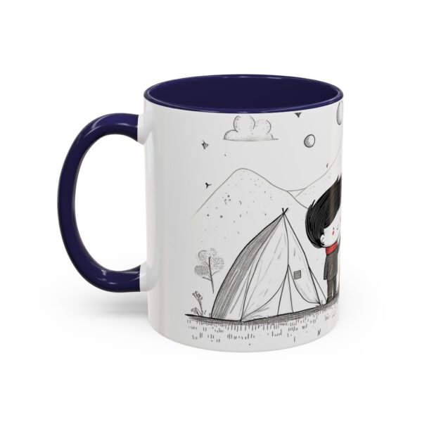WickerStudio Duet Lover Mug, Campfire Camping Ceramic Coffee Cup, Outdoor Adventure, Campsite Enthusiast Mug, Romantic Mug. - Image 7
