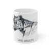 WickerStudio save wildlife concept mug, Leopard, coffee cup, nature conservation, wildlife lover gift