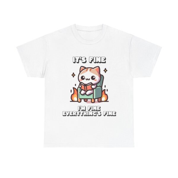 WickerStudio Cat Calmly Reading Unisex Tee, Kitten Lover Gift, Cute Animal Graphic Shirt, Bookworm Tee, Cat Lady Shirt