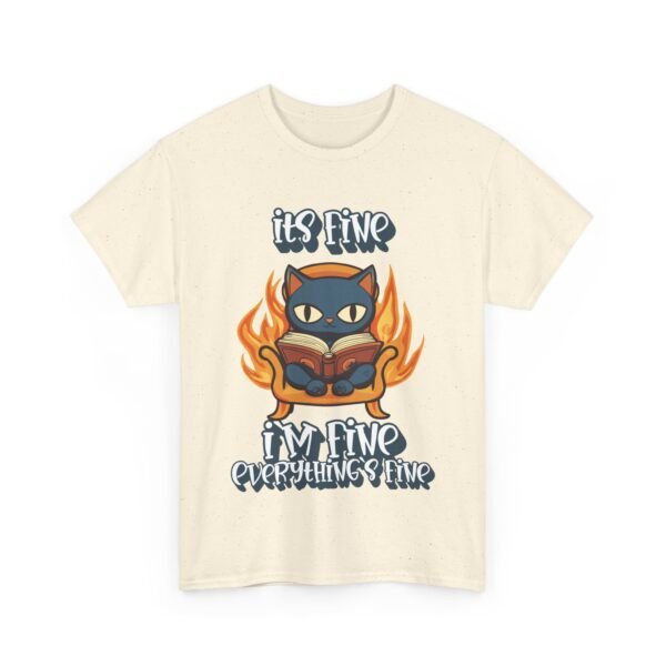WickerStudio Its Fine, Everything Fine Unisex Tee, Animal Lover Gift, Cute Animal Graphic Shirt, Bookworm Tee - Image 15