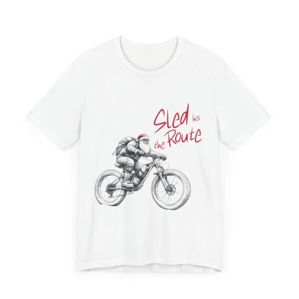 WickerStudio Santa is on his way Unisex Tee, Christmas Graphic T-Shirt, Holiday Santa Shirt, Gift for Christmas Lovers - Image 3