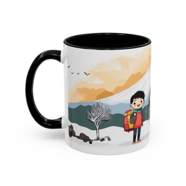 WickerStudio Duet Lover Snow Trekking Coffee Cup, Romantic Hot Beverage Drinkware, Valentine's Day Gift, Couple Winter - Image 3