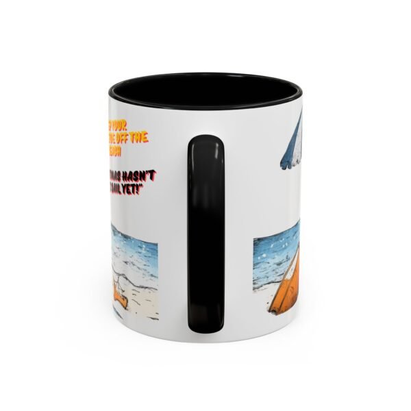 WickerStudio Santa on the Beach Christmas Not Come Yet, Festive Mug, Holiday Gift, Santa Mug, Seasonal Decor, Christmas Mug - Image 4
