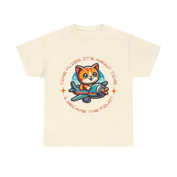 WickerStudio Kitten Time Travel Unisex Tee, Cat Lover T-Shirt, Animal Graphic Shirt, Cute Kitty Top, Funny Pet Gift - Image 9