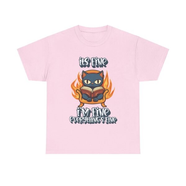 WickerStudio Its Fine, Everything Fine Unisex Tee, Animal Lover Gift, Cute Animal Graphic Shirt, Bookworm Tee - Image 37