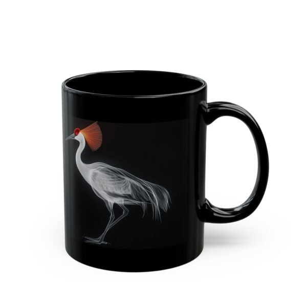 WickerStudio Kushiro Life Red Crowned Crane Coffee Cup, Japanese Bird Ceramic Mug, Nature Lover Gift, Birdwatcher 11Oz. Mug. - Image 2