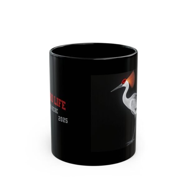 WickerStudio Kushiro Life Red Crowned Crane Coffee Cup, Japanese Bird Ceramic Mug, Nature Lover Gift, Birdwatcher 11Oz. Mug.