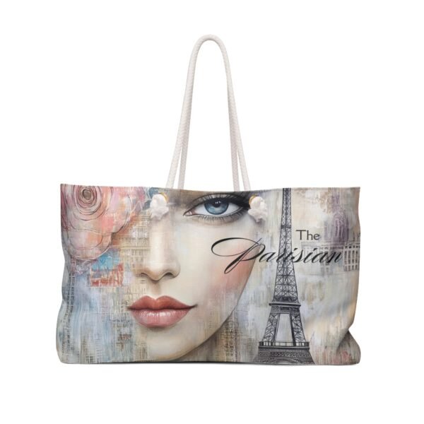 WickerStudio Weekender Bag, Parisian Style Travel Tote, Overnight Duffle Purse, Carry-on Luggage, Chic Getaway Backpack