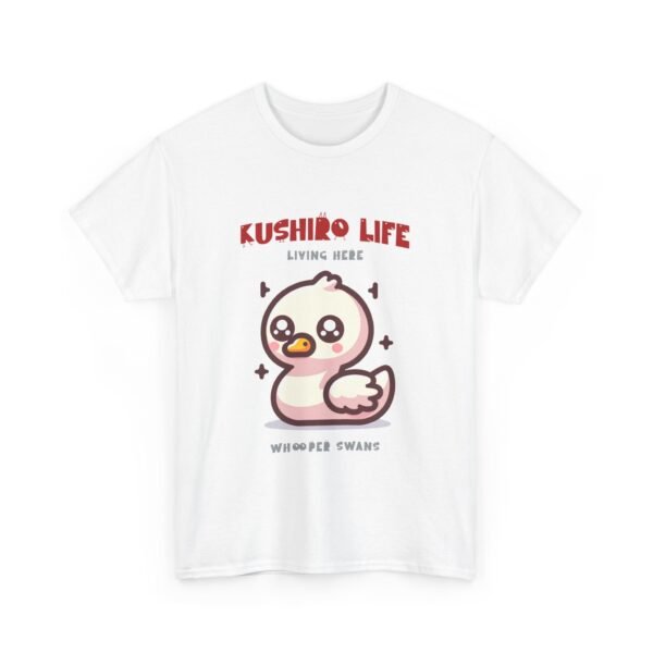 WickerStudio Kushiro Living Whooper Swan T-Shirt, Wildlife Graphic Tee, Animal Lover Gift, Nature Lover Shirt - Image 3