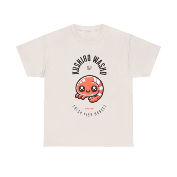 WickerStudio Japanese Seafood Market Unisex Tee - Kushiro Washo Design, Hokkaido T-Shirt, Shrimp Shirt, Travel Graphic Top - Image 9