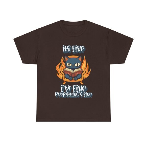 WickerStudio Its Fine, Everything Fine Unisex Tee, Animal Lover Gift, Cute Animal Graphic Shirt, Bookworm Tee - Image 9